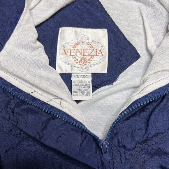 Venezia Vintage Track Jacket Windbreaker Zip Up High Neck Lightweight Women's - Picture 3 of 15